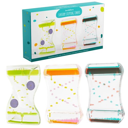 Minuteries de mouvement anti-gravité liquide – Lot de 3 – 14 cm, 3 modèles – Jouets sensoriels apaisants pour soulager le stress