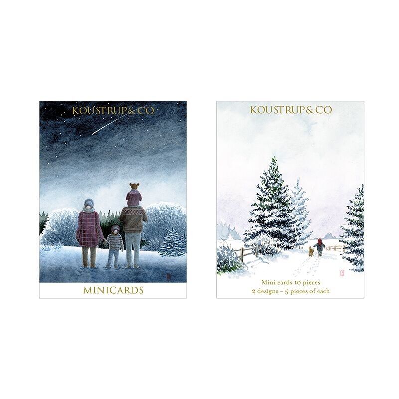 Minikarten Weihnachten - Sternenhimmel