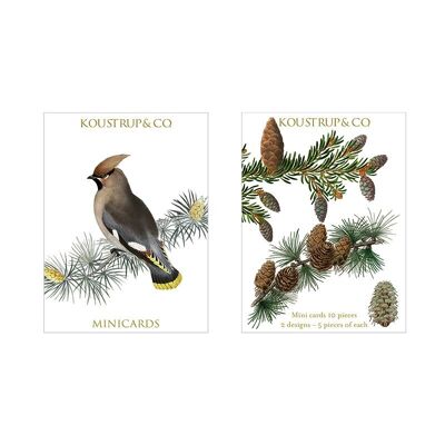 Minicards di Natale - Bohemian Waxwing