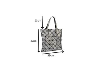 Grand sac à main métallique Lucent noir, fourre-tout à carreaux géométriques, sac à bandoulière -616L noir 2