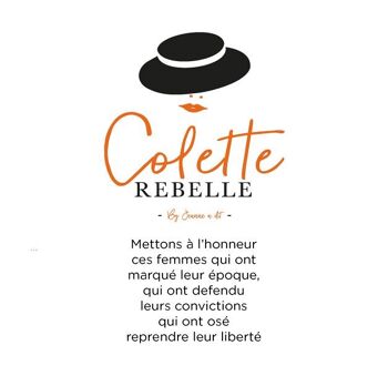 T-shirt femme en coton Made in France Bio "Colette la rebelle" 3