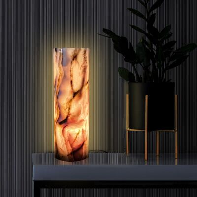Onyx Lamp 12" with Natural Veins & Striations