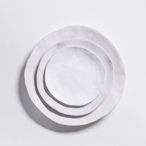 Nature Shape White Bread Plate 16cm