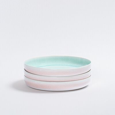 New Light Pink Mix Caribbean Pasta Plate 22cm