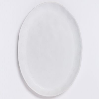 Nature Shape White Oval Serving Platter