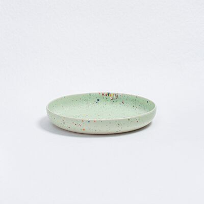 New Party Low Pasta Plate 23cm Green