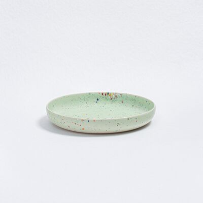 Assiette à pâtes basse New Party Vert 23cm