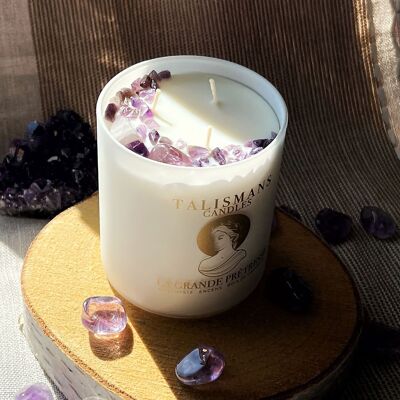Scented Crystal Candle - Incense & Cashmere Wood