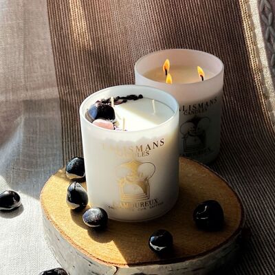 Scented Crystal Candle - Coffee, Leather & Saffron