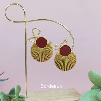 Boucles d'oreilles SUNNA en cuir et paillettes - 5 COLORIS 5