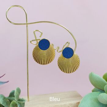 Boucles d'oreilles SUNNA en cuir et paillettes - 5 COLORIS 6