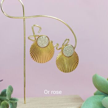 Boucles d'oreilles SUNNA en cuir métallisé - 4 COLORIS 5