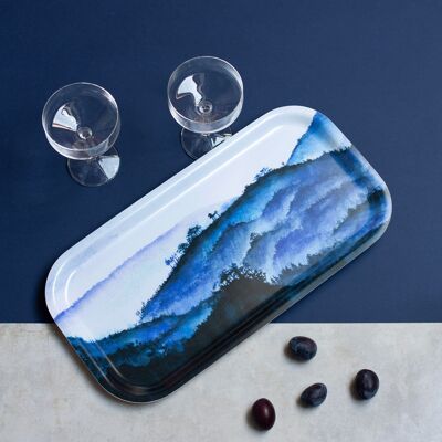 Indigo Mountain Wooden Tray