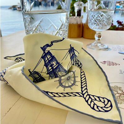 Foulard Nautique Chic Ivoire