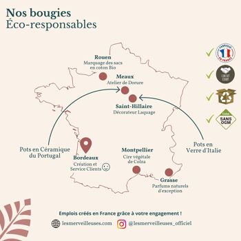 Bougie Bijou Blanche Fabriquée en France - Cire naturelle de colza - Parfum Coton - Bijoux cristaux Swarovski 10