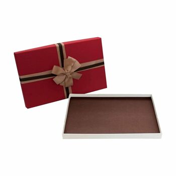 Coffret Cadeau Noeud Rouge Marron - Lot de 5 3