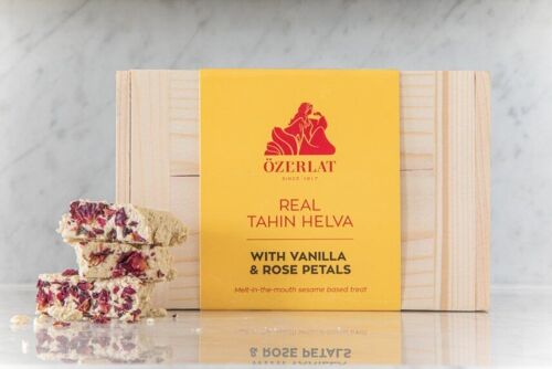 Ozerlat real tahin helva - vanilla & rose petals