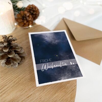 Weihnachtskarte - Frohe Weihnachten | Aquarell | Grußkarte