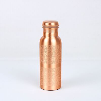 Botella de Cobre Grabado de Flores – 700ML