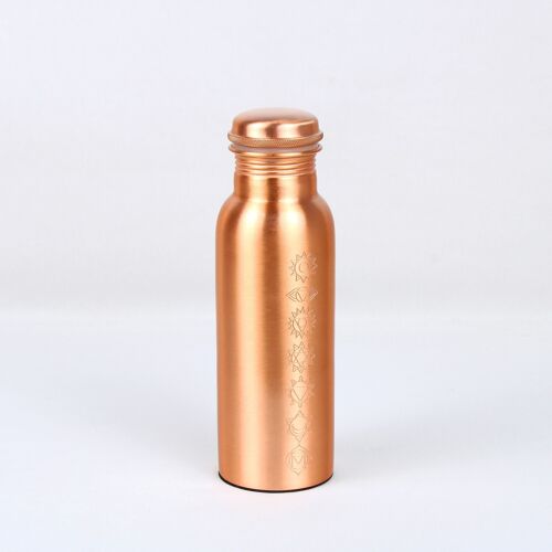 Seven Chakra Etching Copper Bottle – 700ML
