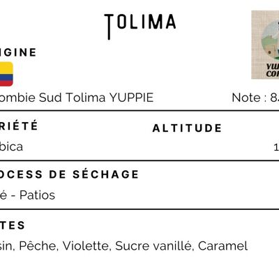 Café Colombie Tolima 100% Arabica