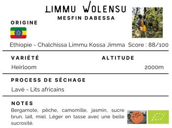 Café Bio Ethiopie Limmu Wolensu 100% Arabica 2