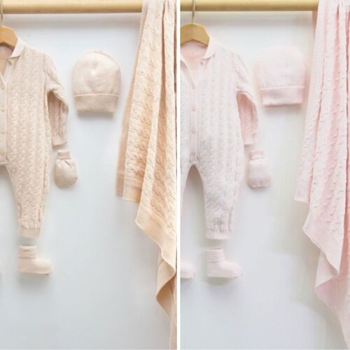 0-3M Newborn Chain Model Baby Cotton Knitwear Set