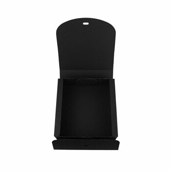 Coffret Cadeau Carré Nœud Noir - 16,5 x 16,5 x 5 cm - Lot de 12 3