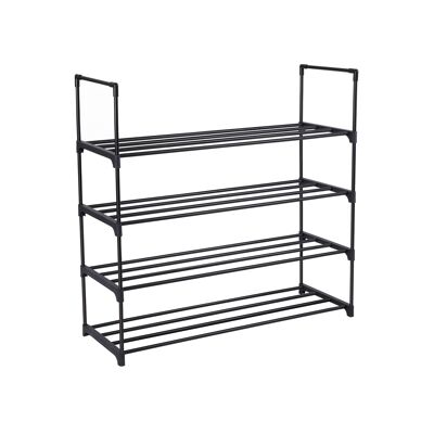 Metal shoe rack 4 shelves 92 x 30 x 73 cm (L x W x H)