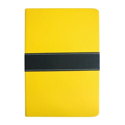 A5 PU Leather Hardbound Notebook - Yellow