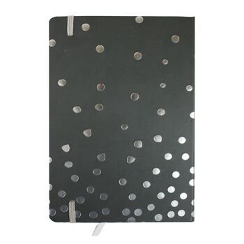 Carnet A5 Gris Argent Pois 5