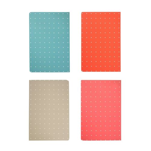 A5 Dots Softcover Notebook - Set of 4