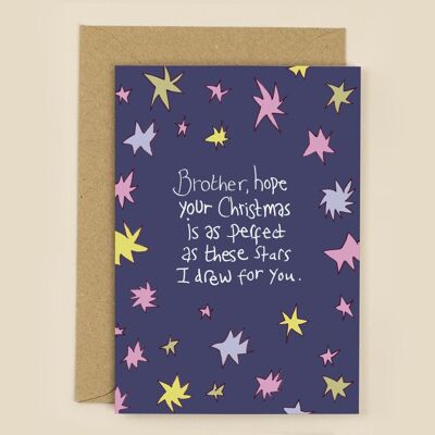 Tarjeta de Navidad Brother Perfect Stars