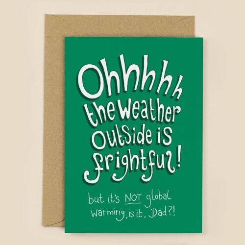 Global Warming Dad Christmas Card