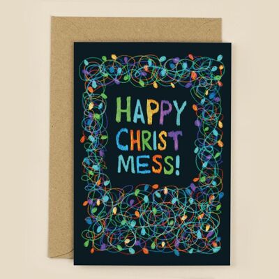 Tarjeta de Navidad Feliz Cristo-Mess