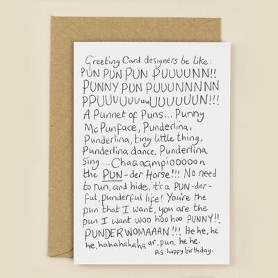 Punny McPunface Greeting Card