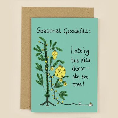 Saisonale Goodwill-Weihnachtskarte