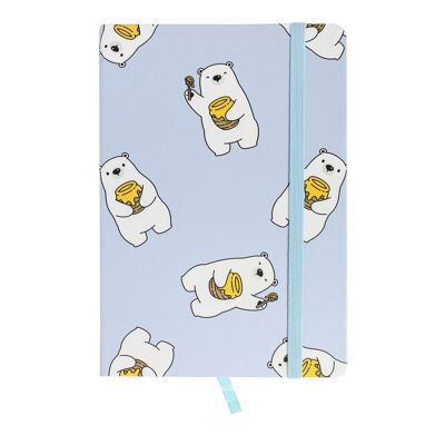 A5 Polar Bear Notebook - Lilac