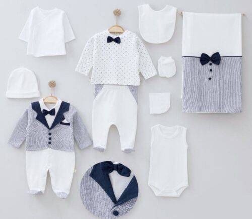 Custom Made Newborn Baby Boy Set-0-3M Special Design-Navy