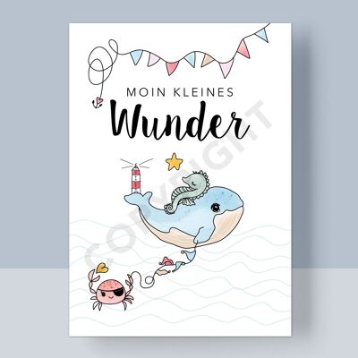 POSTCARD - BIRTH / MOIN LITTLE MIRACLE