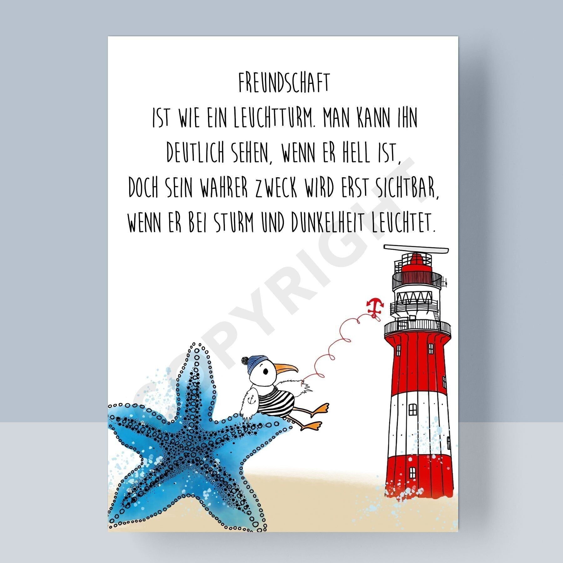 CARTOLINA - L'AMICIZIA È COME UN FARO