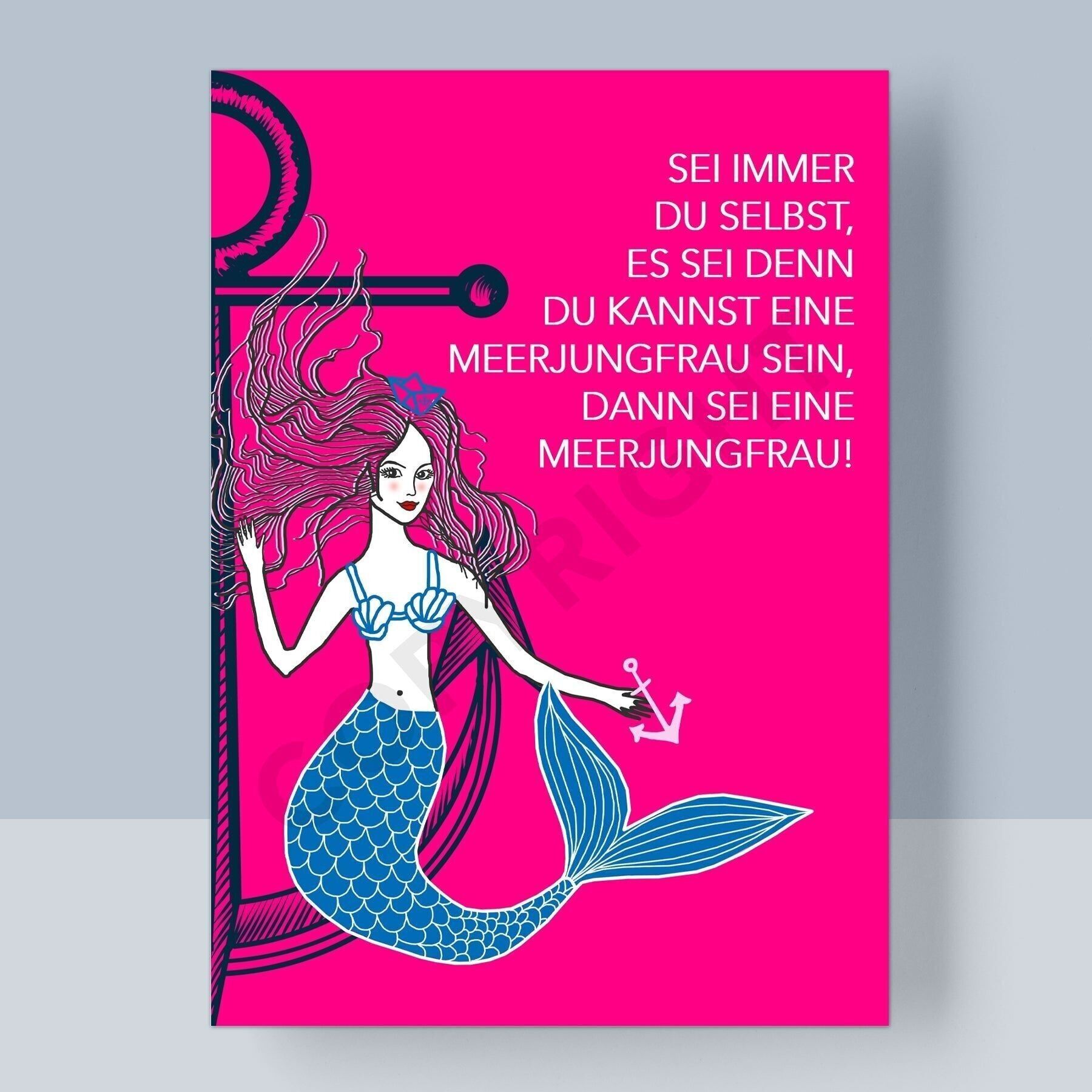 CARTOLINA - SII SEMPRE TE STESSO - SII UNA SIRENA