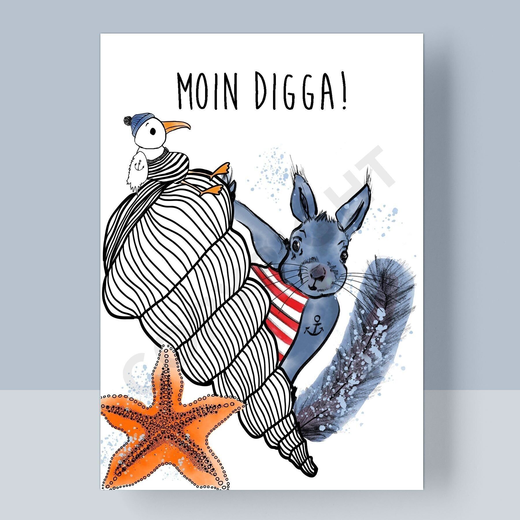 CARTOLINA - MOIN DIGGA!