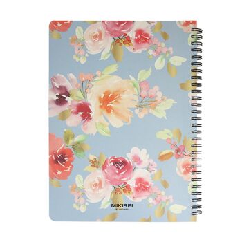 Carnet Floral B5 - Bleu 2