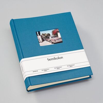 Album Classic Medium Finestra with window for cover picture, azzurro