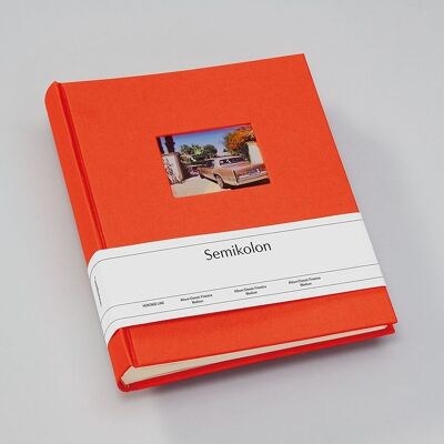 Album Classic Medium Finestra avec fenêtre pour photo de couverture, orange