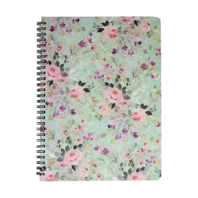 B5 Floral Notebook - Green
