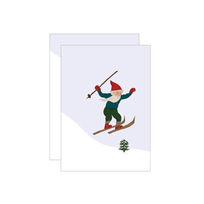 Ski jump | Folded card