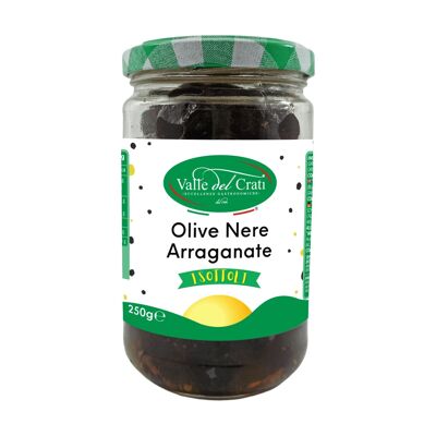 Schwarze Arraganat-Oliven, 250g