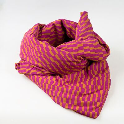 Brown and Purple Duck Down Scarf